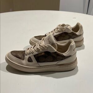 Coach women’s  Tan and Cream Sneakers